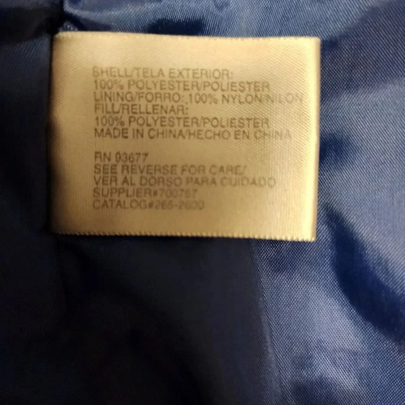 Jacqueline Ferrar Quilted Hooded Jacket Women Size Petite Large Blue Polyester - Picture 6 of 14